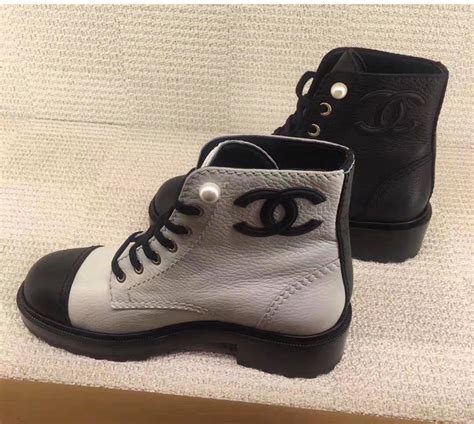 chanel boots online store|Chanel black canvas heel boots.